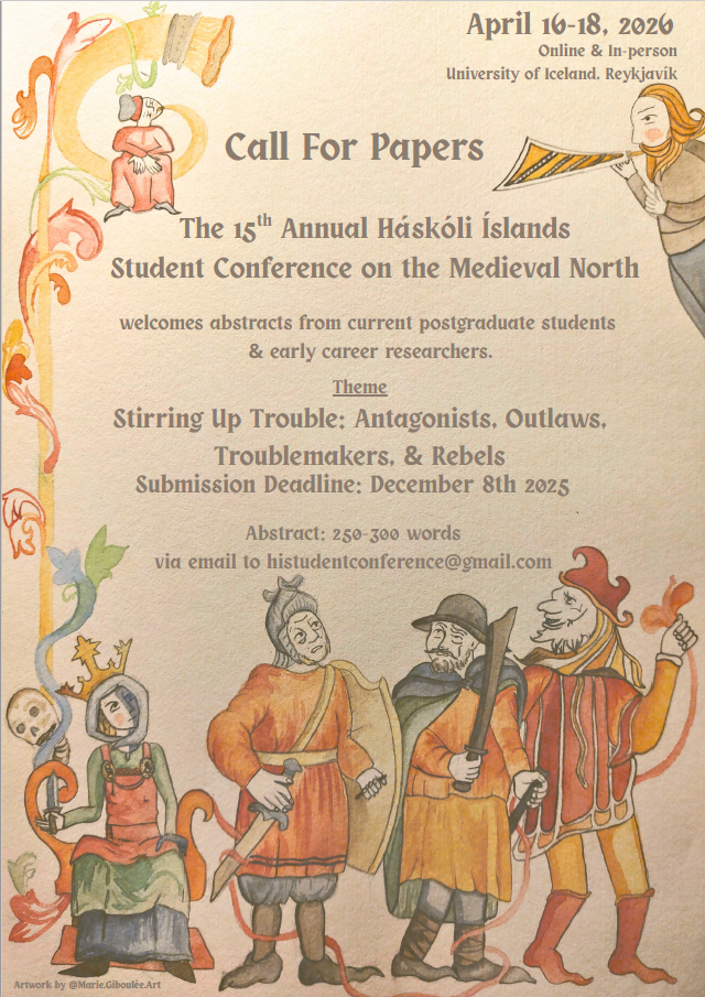 CfP : 2026 Háskóli Íslands Student Conference on the Medieval North
